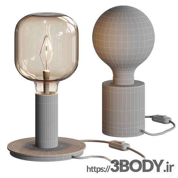 آبجکت سه بعدی چراغ رومیزی عکس 2
