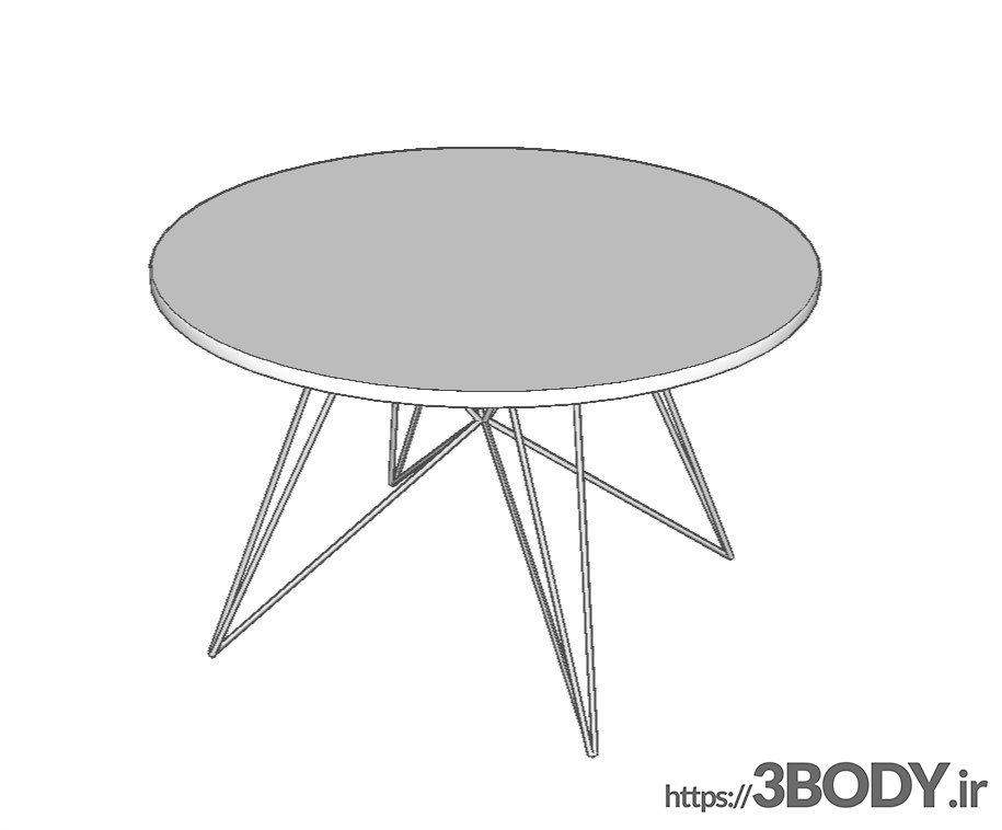 مدل سه بعدی اسکچاپ - میز مبلمان عکس 1