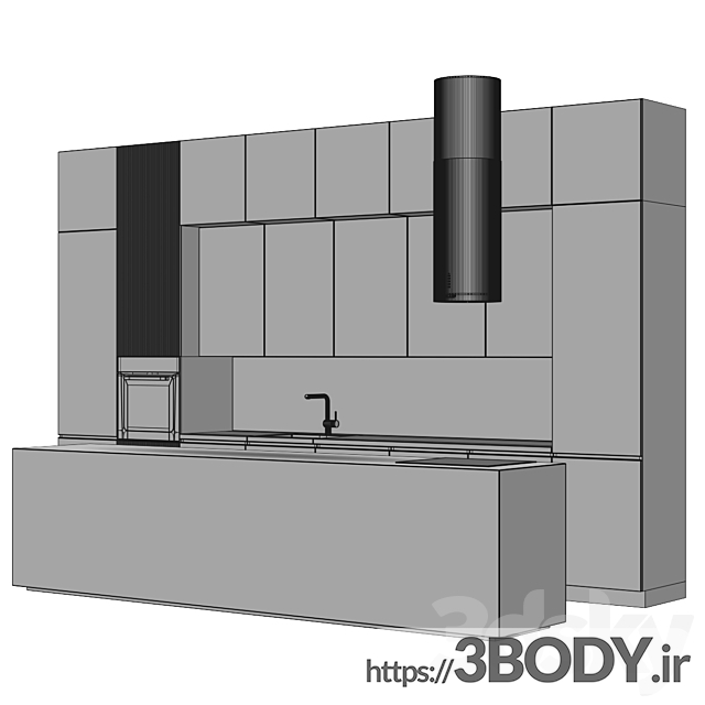 مدل سه بعدی کابینت مدرن  عکس 4