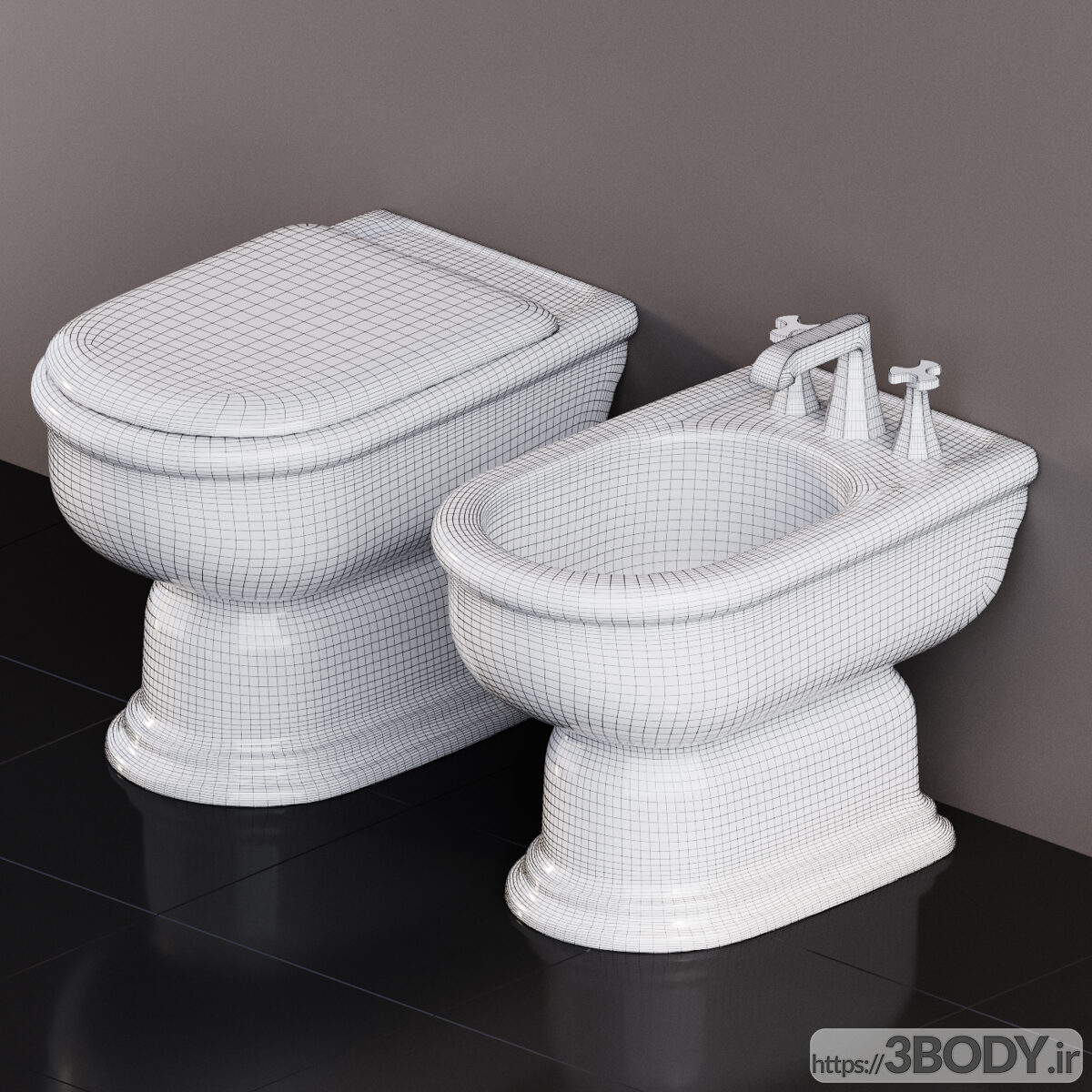 مدل سه بعدی توالت فرنگی عکس 2