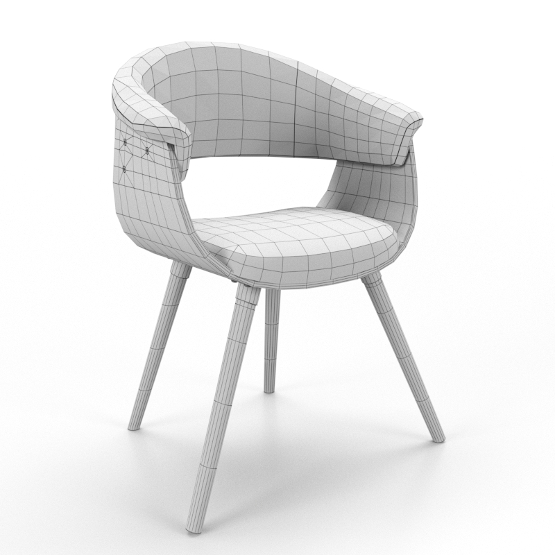 آبجکت سه بعدی صندلی شیک راحتی عکس 4