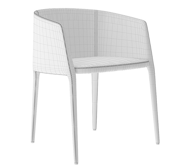 آبجکت سه بعدی صندلی راحتی و میز سنگی عکس 5