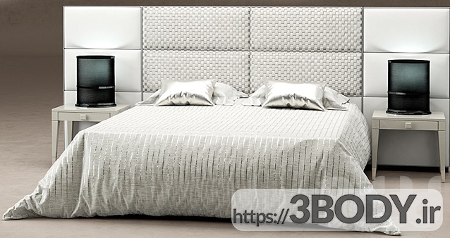 مدل  سه بعدی  تخت خواب عکس 2