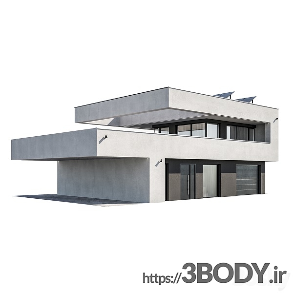 مدل سه بعدی خانه مدرن عکس 1