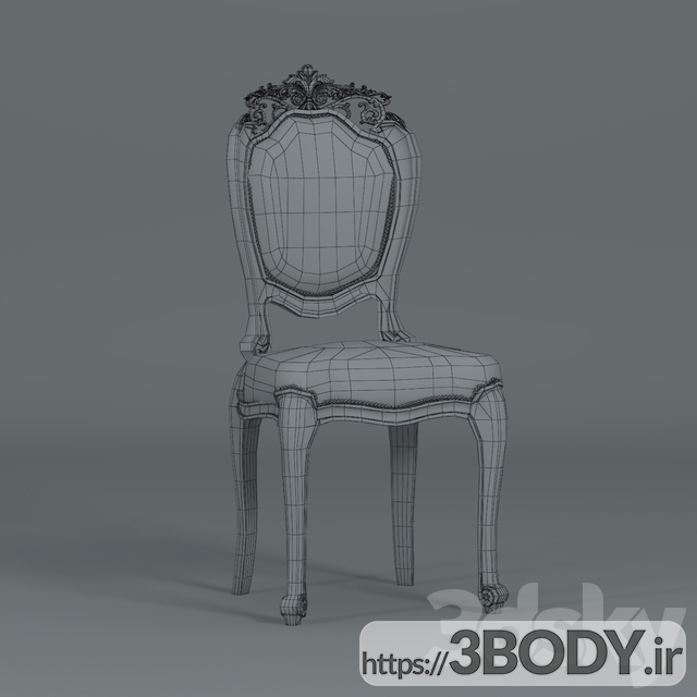 مدل سه بعدی  صندلی سلطنتی عکس 3