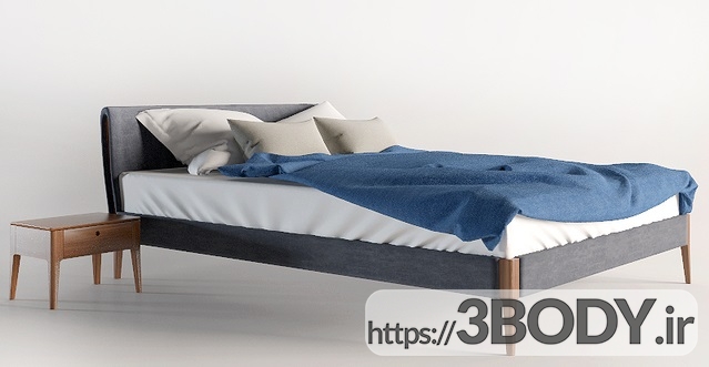 آبجکت سه بعدی  تخت خواب عکس 1