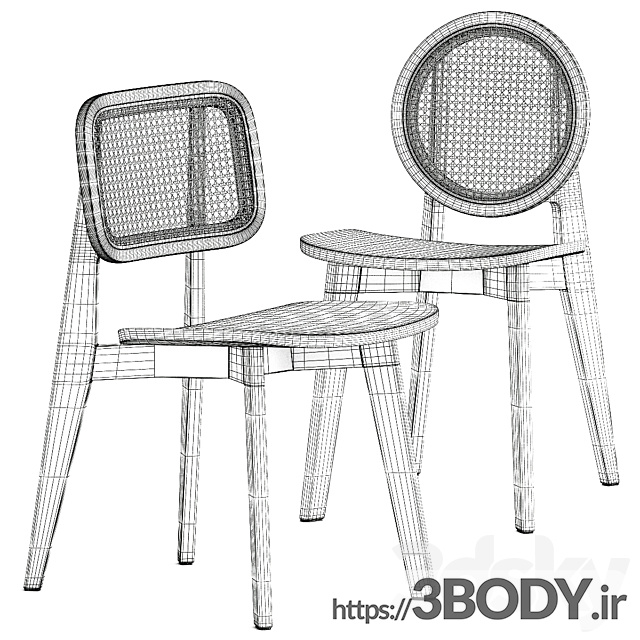 آبجکت سه بعدی صندلی عکس 2