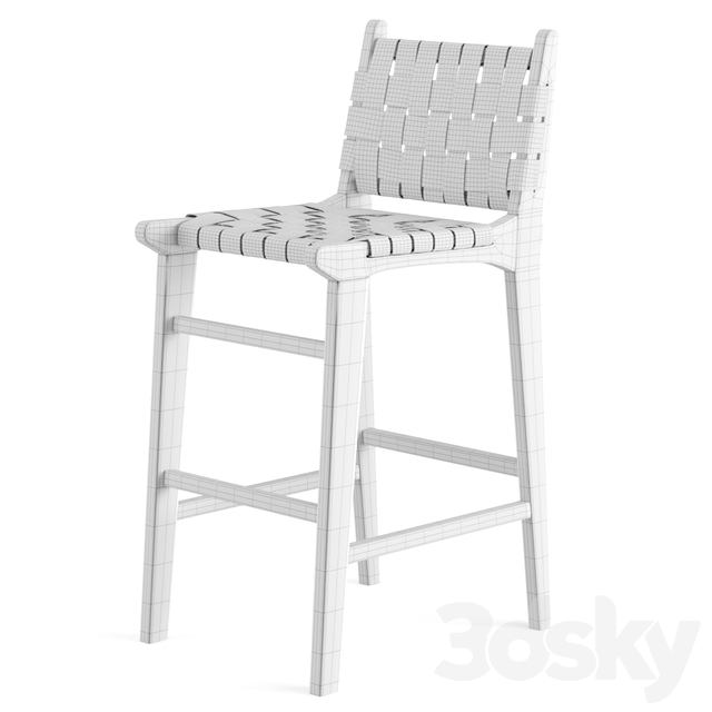آبجکت سه بعدی صندلی چوبی عکس 5