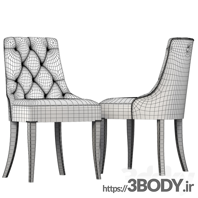 مدل  سه بعدی  صندلی رستورانی عکس 2