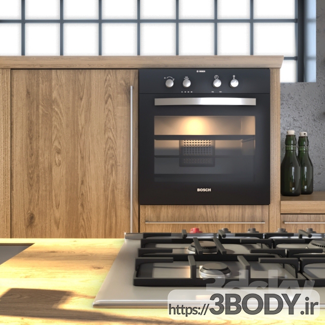مدل سه بعدی آشپزخانه عکس 2