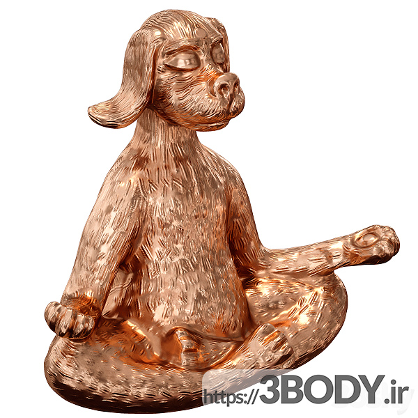 آبجکت سه بعدی مجسمه سگ عکس 3
