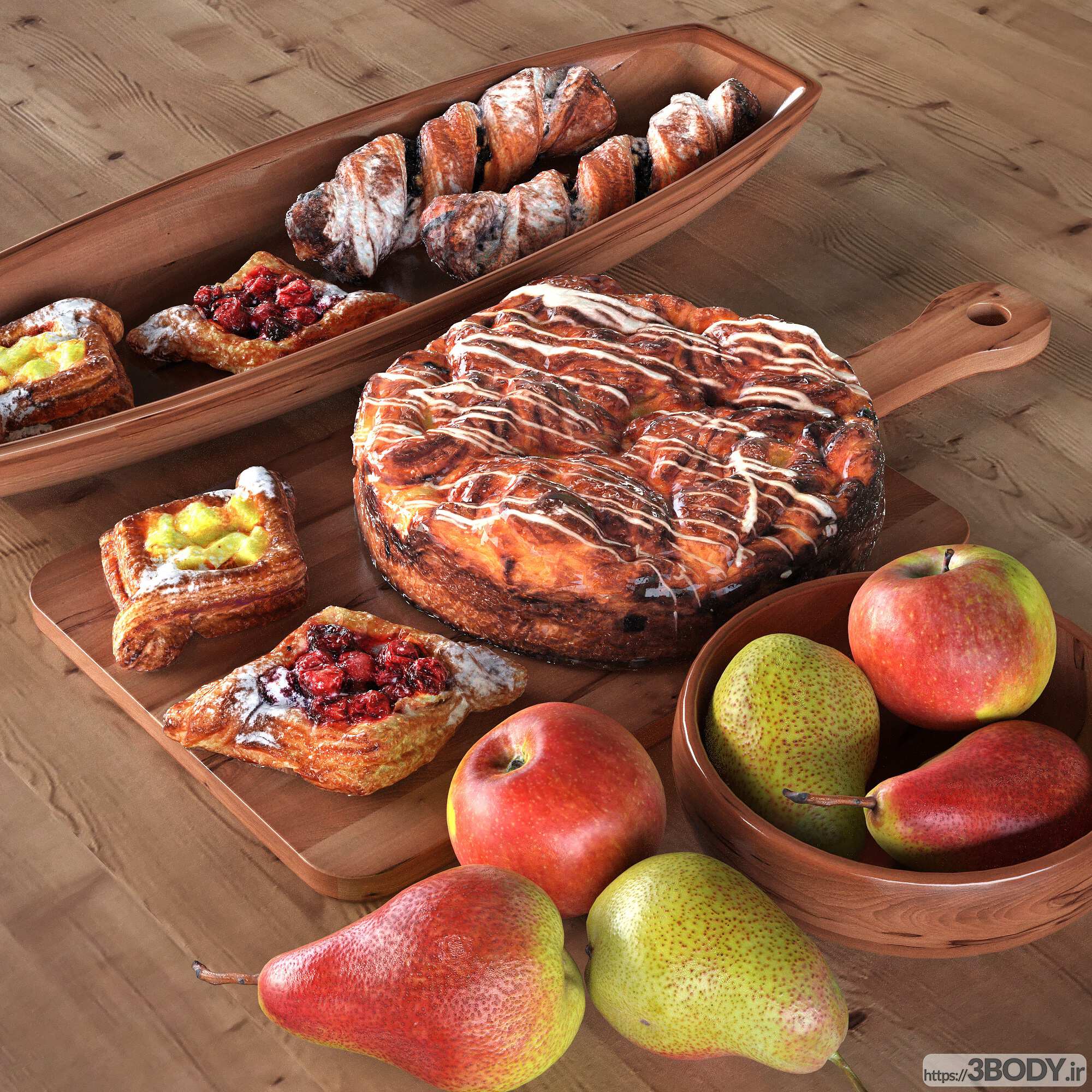 مدل سه بعدی غذا و میوه عکس 1
