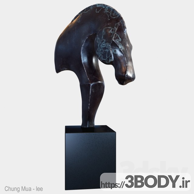 آبجکت سه بعدی مجسمه اسب عکس 1