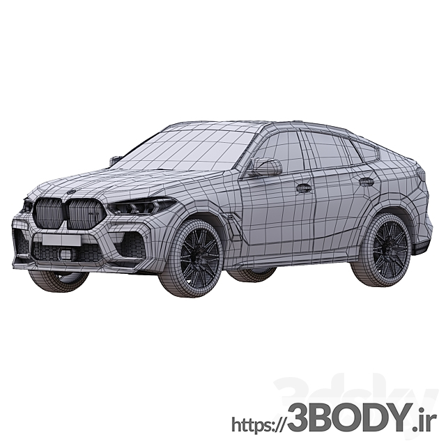 مدل سه بعدی اتومبیل مسابقه BMW X6-M عکس 2