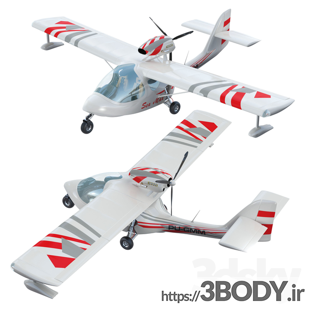 مدل سه بعدی هواپیمای دریایی عکس 2