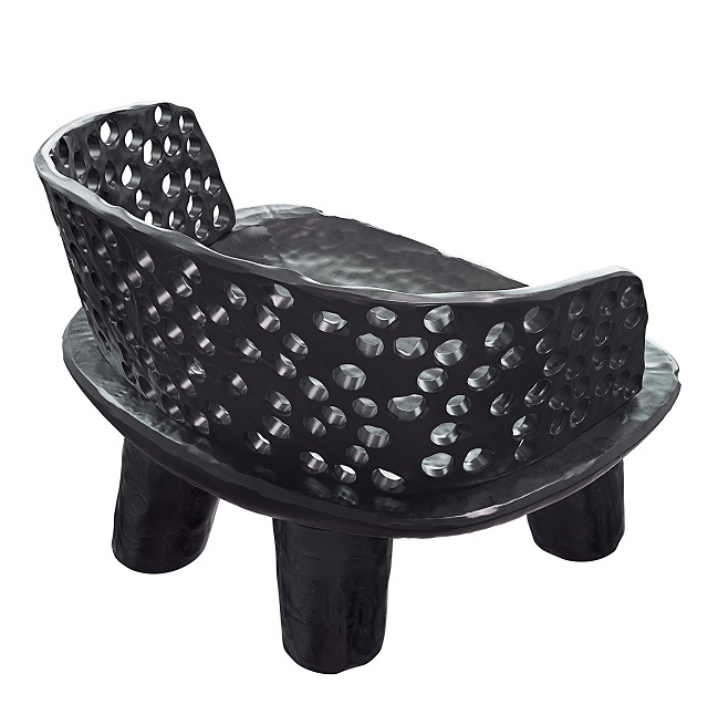 آبجکت سه بعدی صندلی سنگی عکس 3