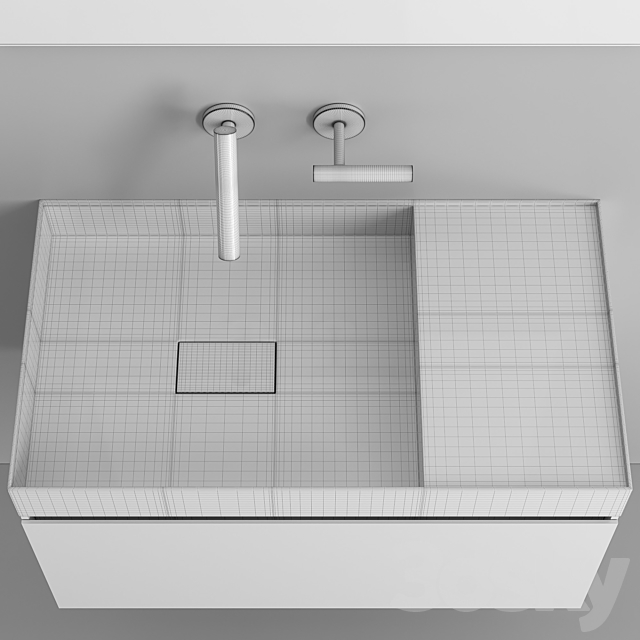 مدل سه بعدی روشویی حمام عکس 3
