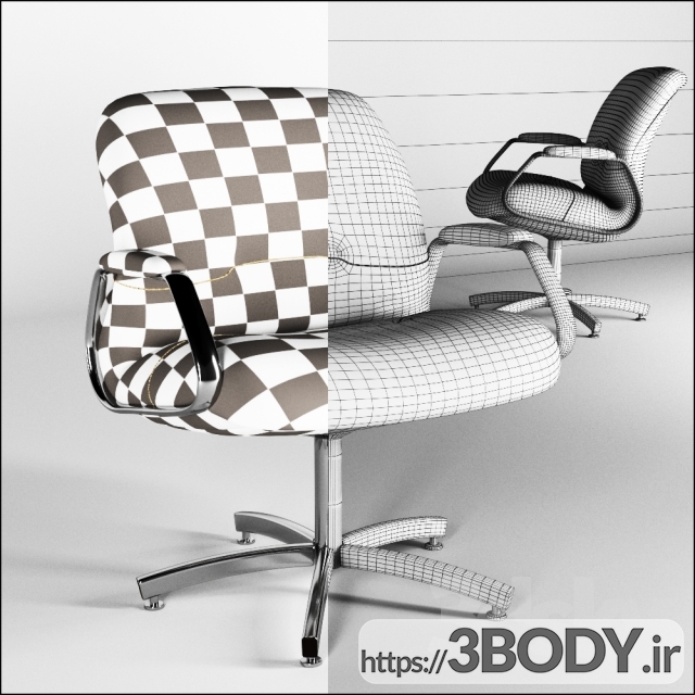مدل سه بعدی صندلی عکس 3