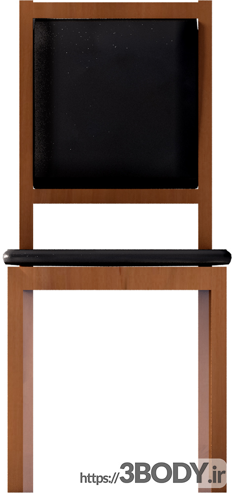 آبجکت سه بعدی رویت - صندلی چوبی عکس 2