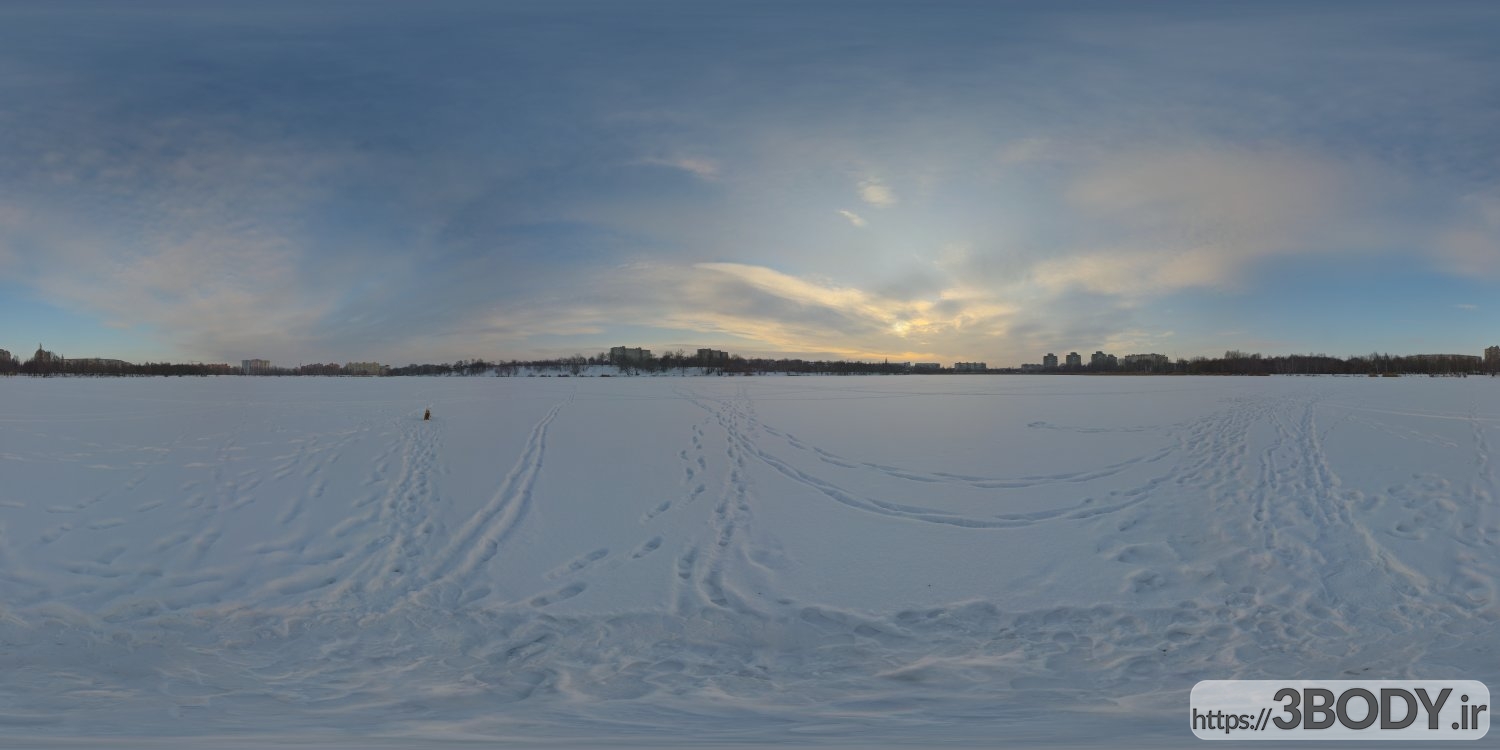 فایل HDRI خارجی دریاچه زمستانی عکس 1