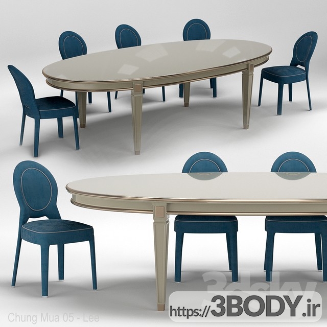 آبجکت سه بعدی  میز و صندلی عکس 1