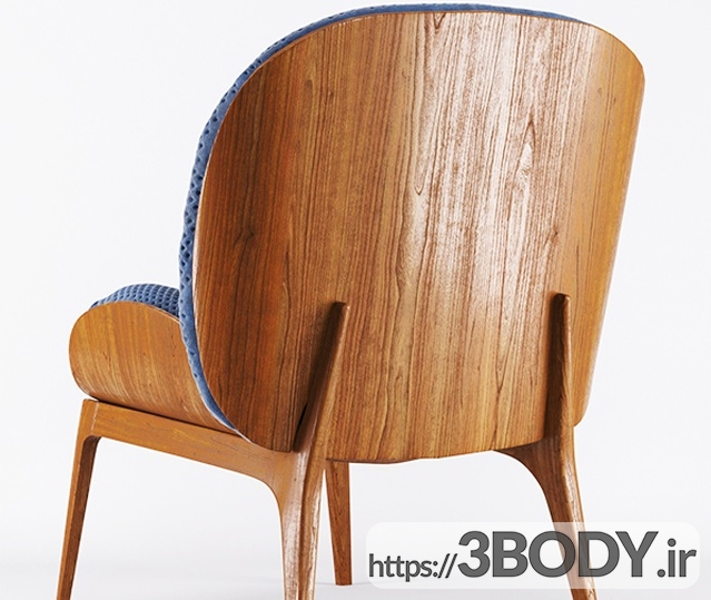 مدل سه بعدی  صندلی آبی عکس 2