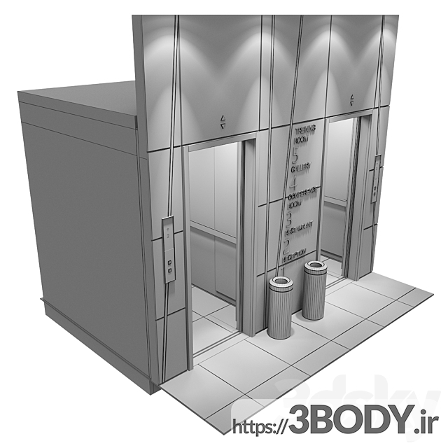 مدل سه بعدی آسانسور عکس 3