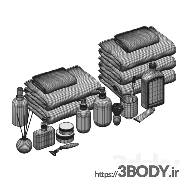 مدل سه بعدی لوازم جانبی حمام عکس 2