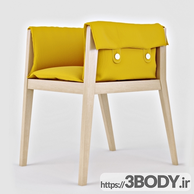 مدل سه بعدی  صندلی کافی شاپ عکس 1