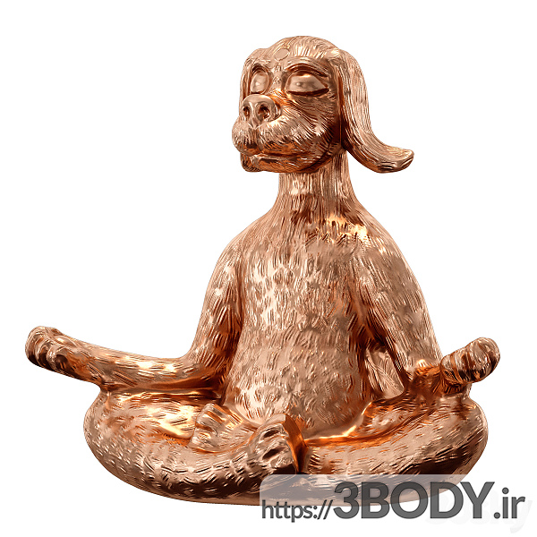 آبجکت سه بعدی مجسمه سگ عکس 4