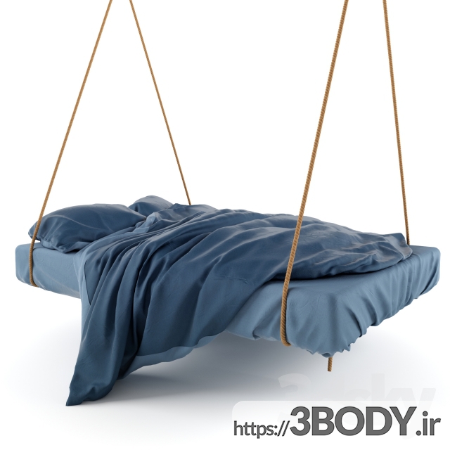 مدل سه بعدی تخت خواب آویزان عکس 1