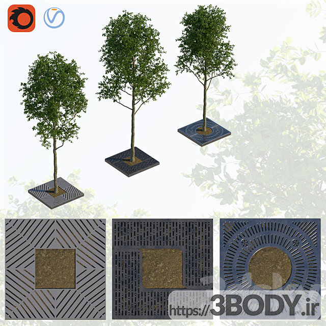 آبجکت سه بعدی درخت و درختچه عکس 1