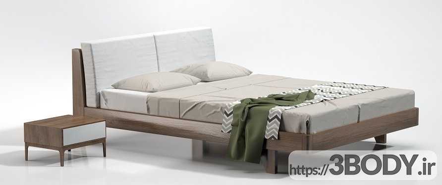 مدل سه بعدی  تخت خواب عکس 1