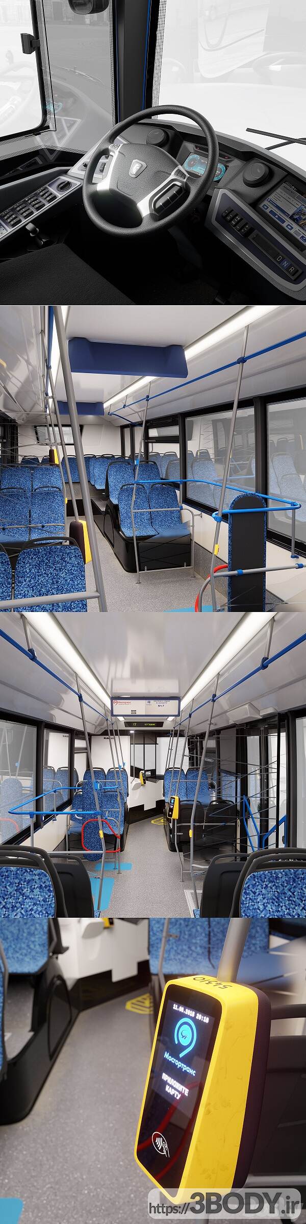 مدل سه بعدی اتوبوس برقی Kamaz 6282 عکس 5
