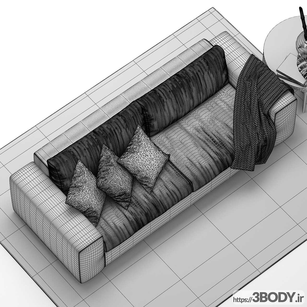 مدل سه بعدی  کاناپه عکس 2
