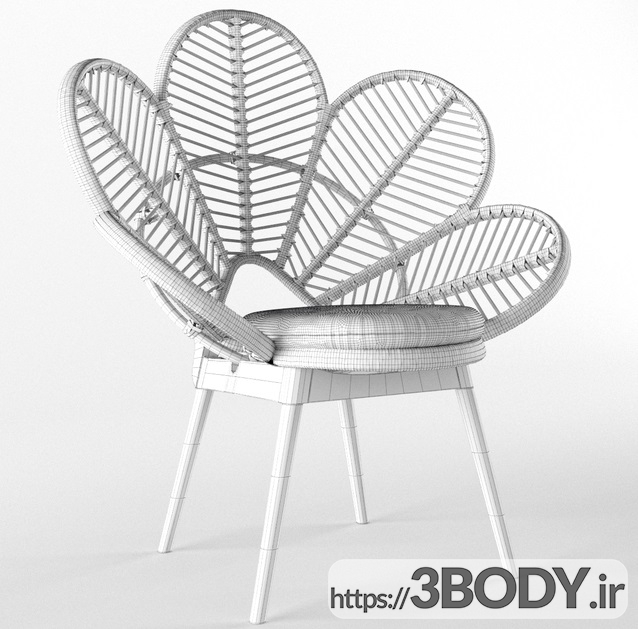 مدل  سه بعدی  صندلی تراس وحیاط عکس 2