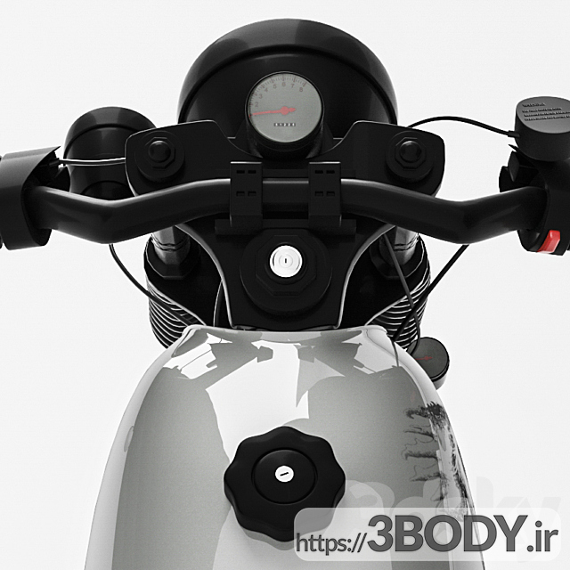 آبجکت سه بعدی موتورسیکلت هوندا عکس 7