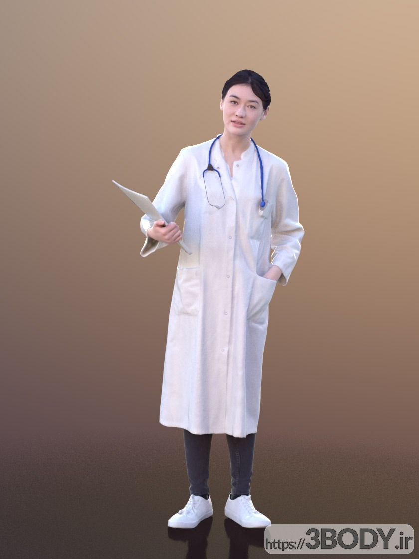 آبجکت سه بعدی دکتر زن عکس 1