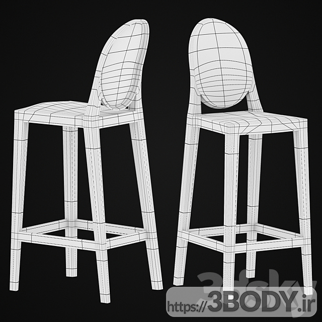 مدل سه بعدی صندلی کانتر عکس 2