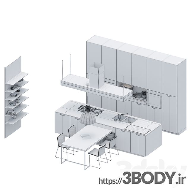 آبجکت سه بعدی آشپزخانه عکس 2