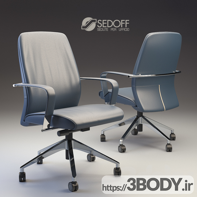 مدل سه بعدی  صندلی اداری عکس 1
