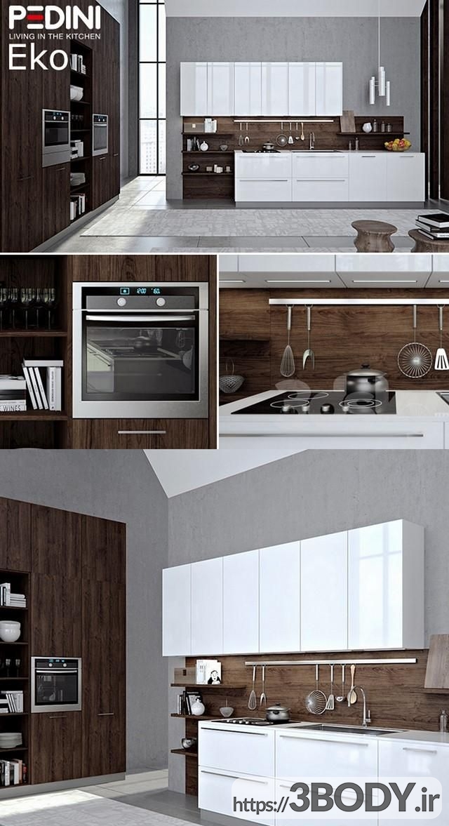 مدل سه بعدی کابینت آشپزخانه عکس 2