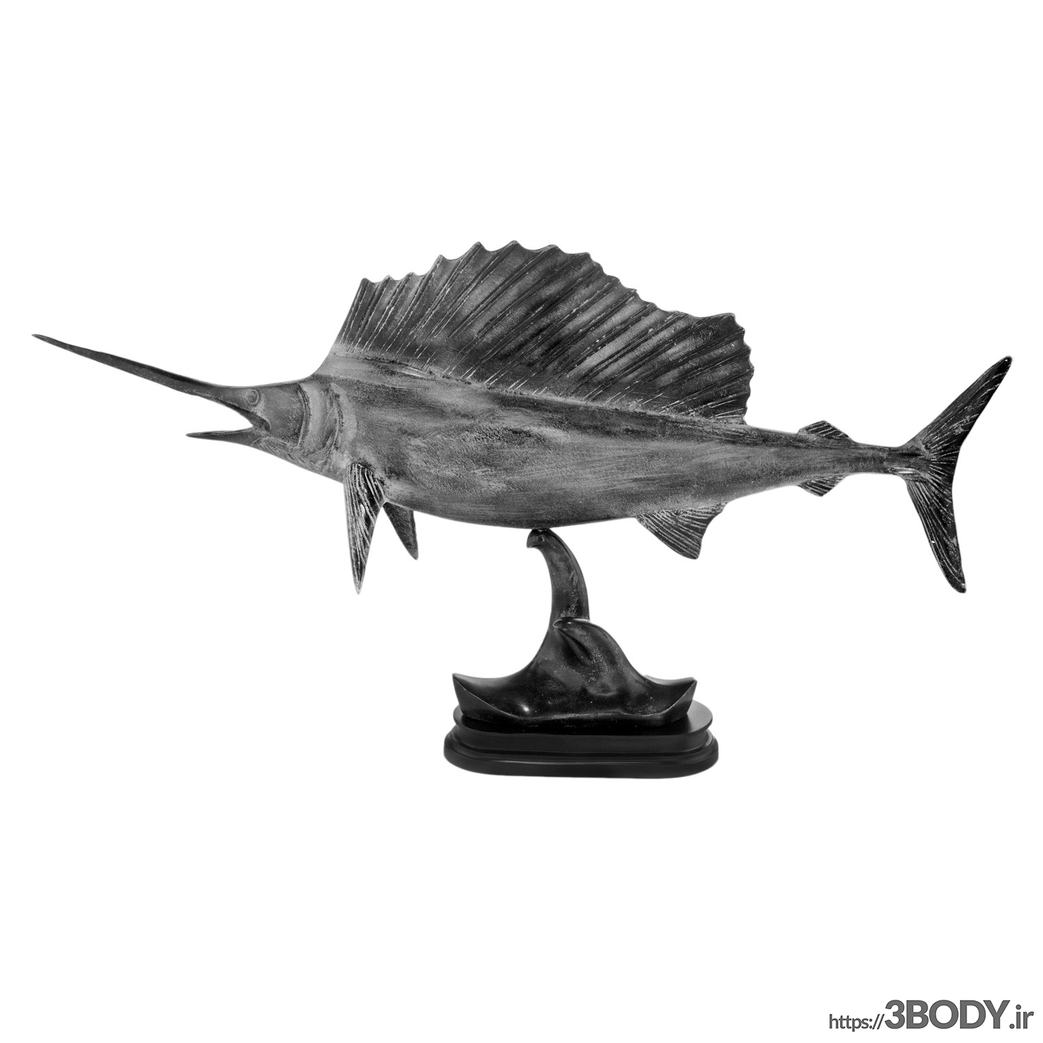 آبجکت سه بعدی مجسمه ماهی عکس 2