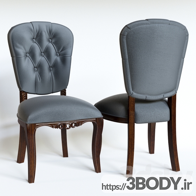 آبجکت سه بعدی صندلی کلاسیک عکس 1