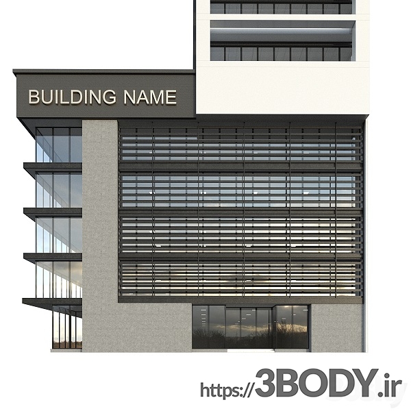 مدل سه بعدی ساختمان اداری مرتفع عکس 3