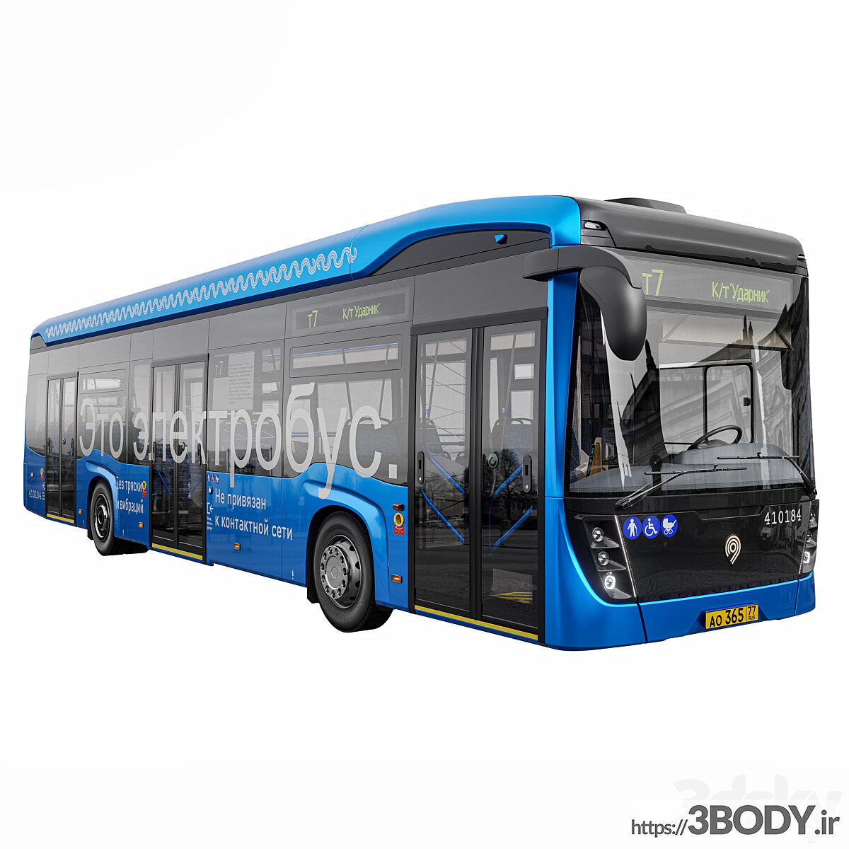 مدل سه بعدی اتوبوس برقی Kamaz 6282 عکس 1