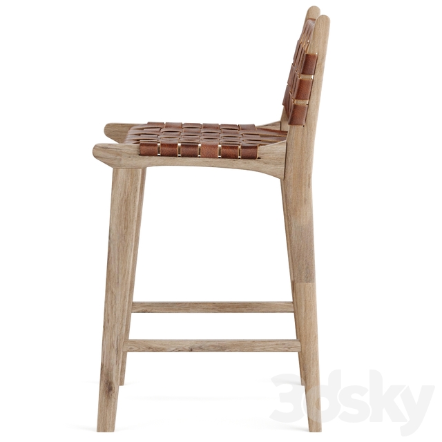 آبجکت سه بعدی صندلی چوبی عکس 3