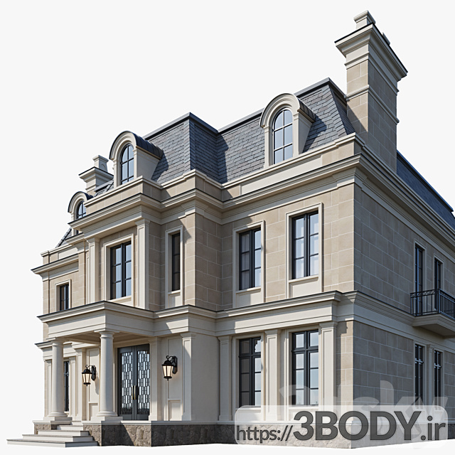 مدل سه بعدی خانه کلاسیک عکس 6