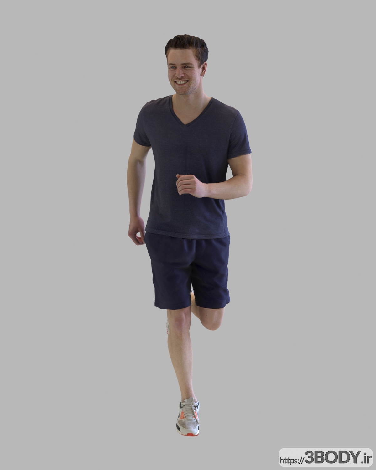 آبجکت سه بعدی مرد در حال دویدن عکس 1