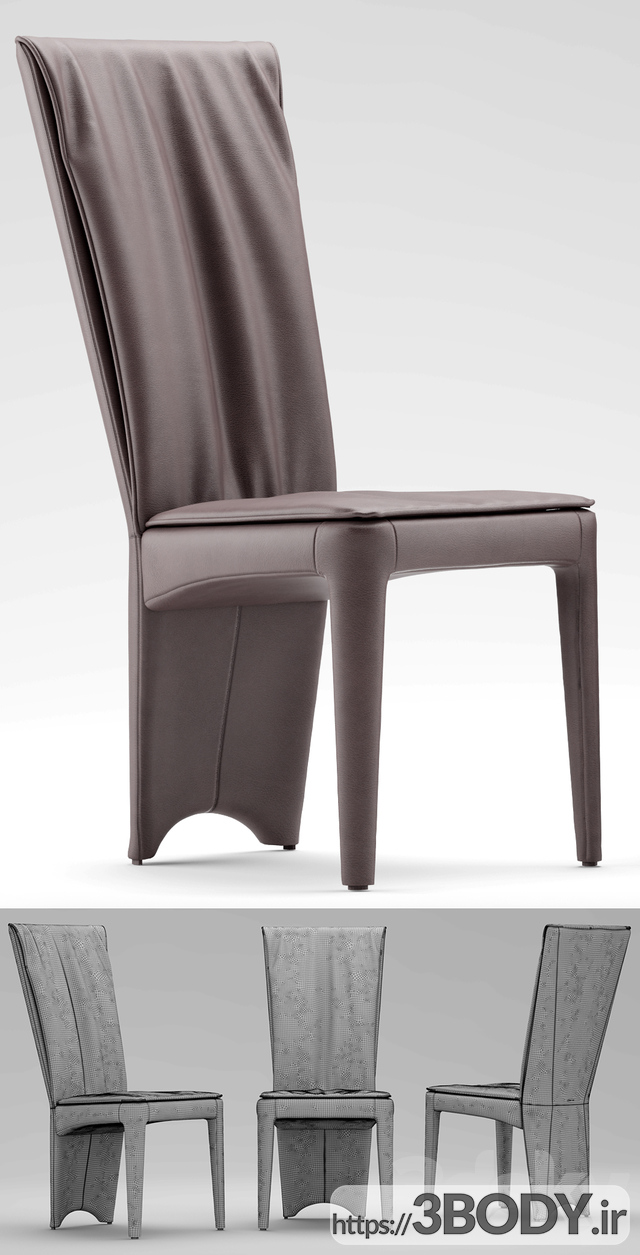 مدل سه بعدی   ست میز و صندلی عکس 3